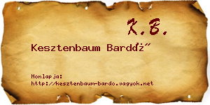 Kesztenbaum Bardó névjegykártya